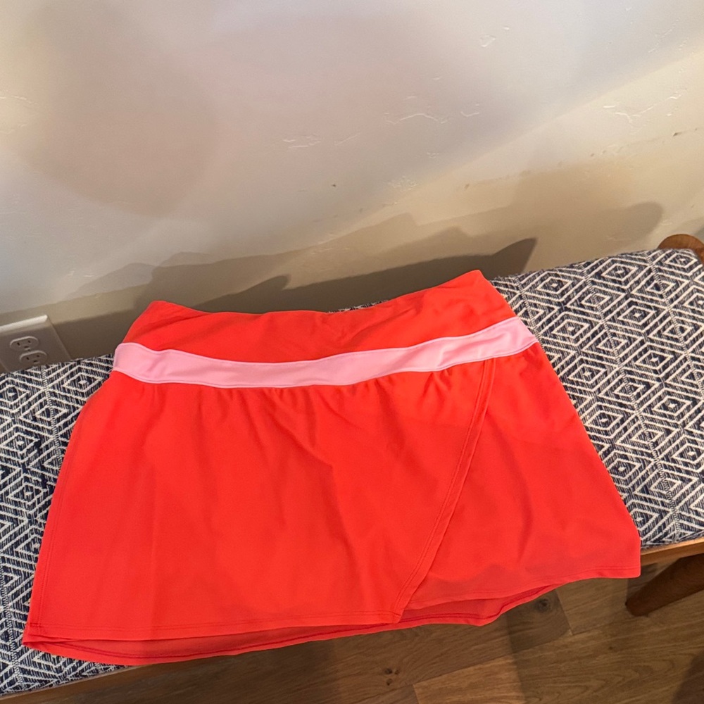 Red and Pink Athletic Skirt